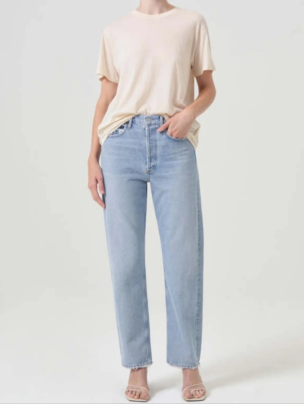 AGOLDE 90s Womens Loose Fit Jeans in Snapshot/Light-Blue Straight-Leg Size 26 - Picture 14 of 15